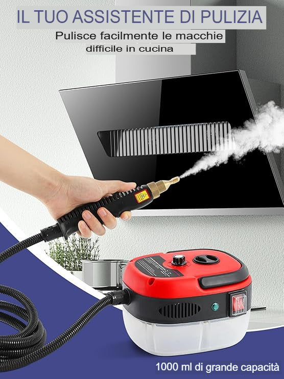 Pulitore a vapore portatile pressurizzato ad alta temperatura da 2500 W